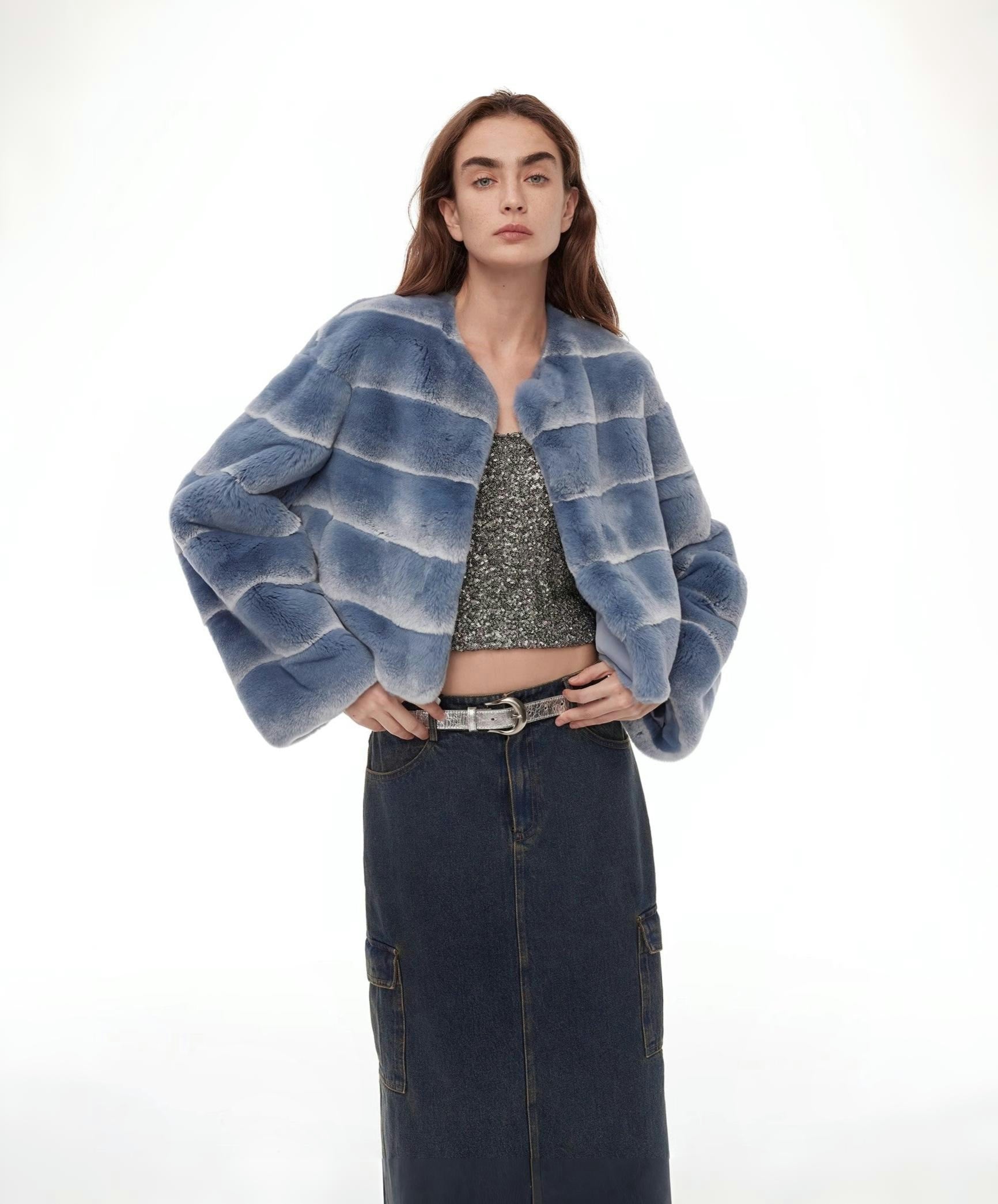 FIRELADY FUR | Women's Rex Rabbit Fur Jacket