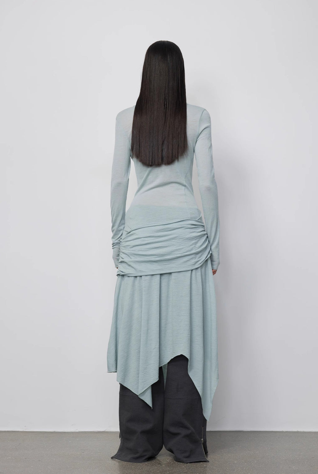 FIRELADY FUR | Women's Wool Dress w/ Irregular Hem