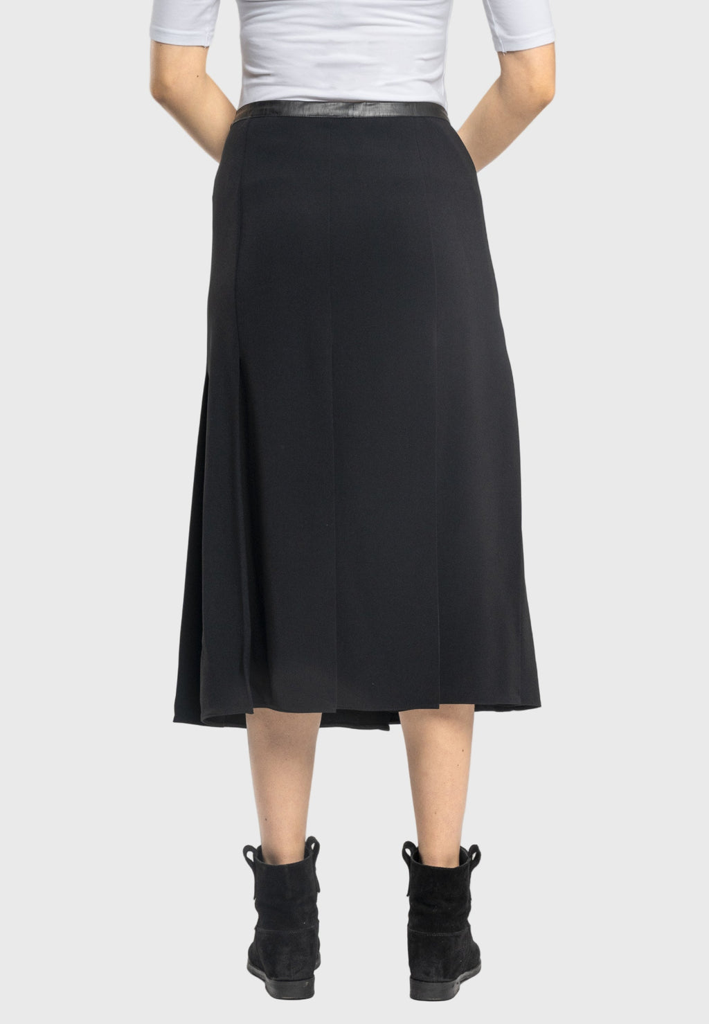 Tema Moda | Masha A-Line Black Midi Skirt