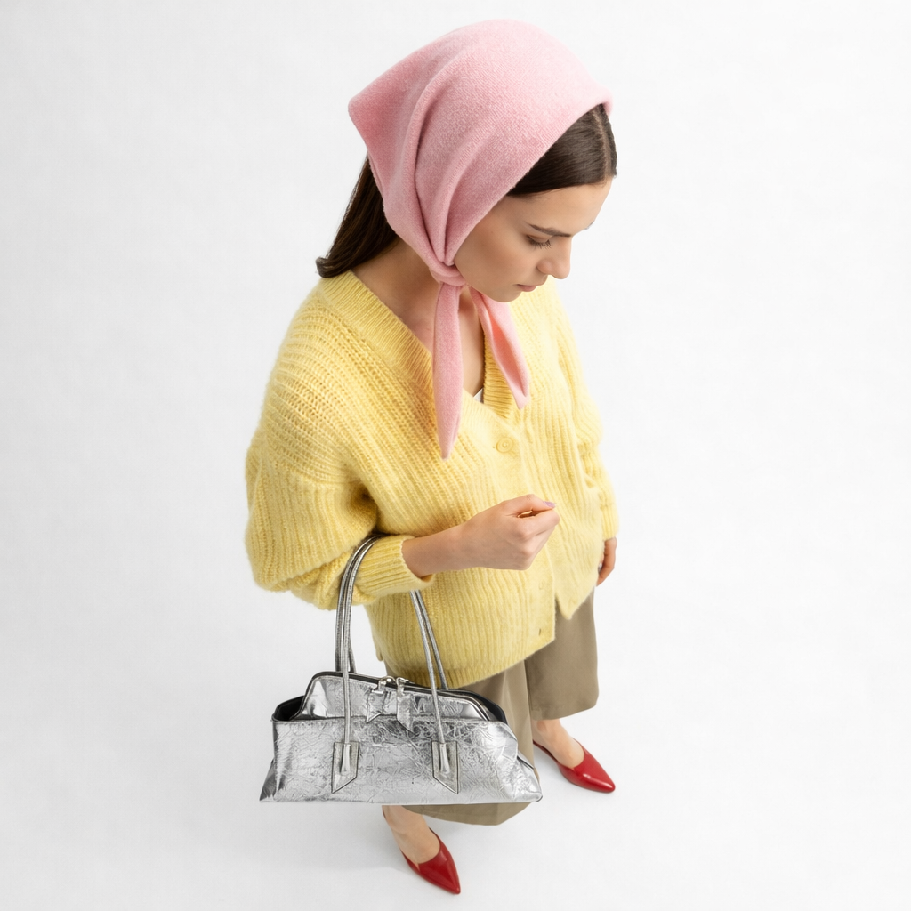 The Attico | Women's Laminated Leather Small Shoulder Bag