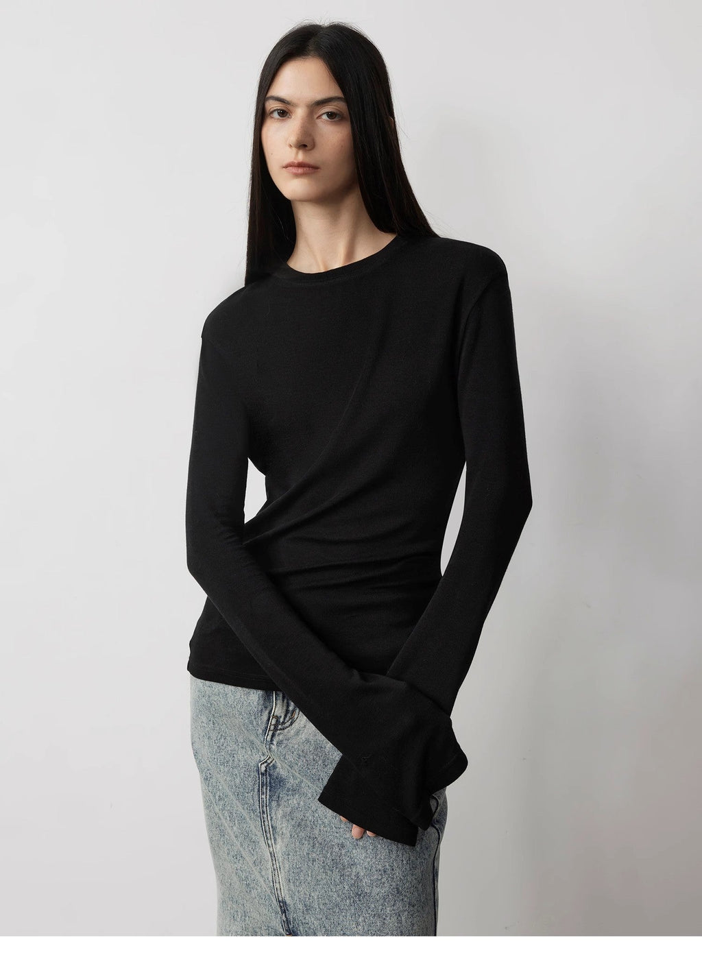 PREMIUM STYLE CO. LTD. | Women's Lyocell & Wool Blend Shirt