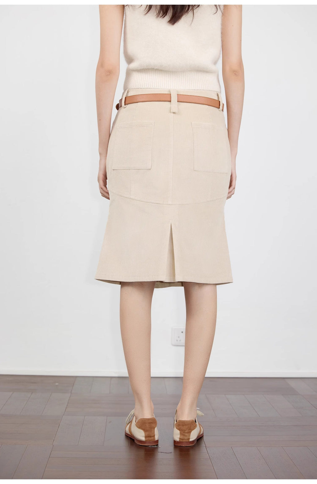 PREMIUM STYLE CO. LTD. | Women's Corduroy Workwear Fishtail Skirt