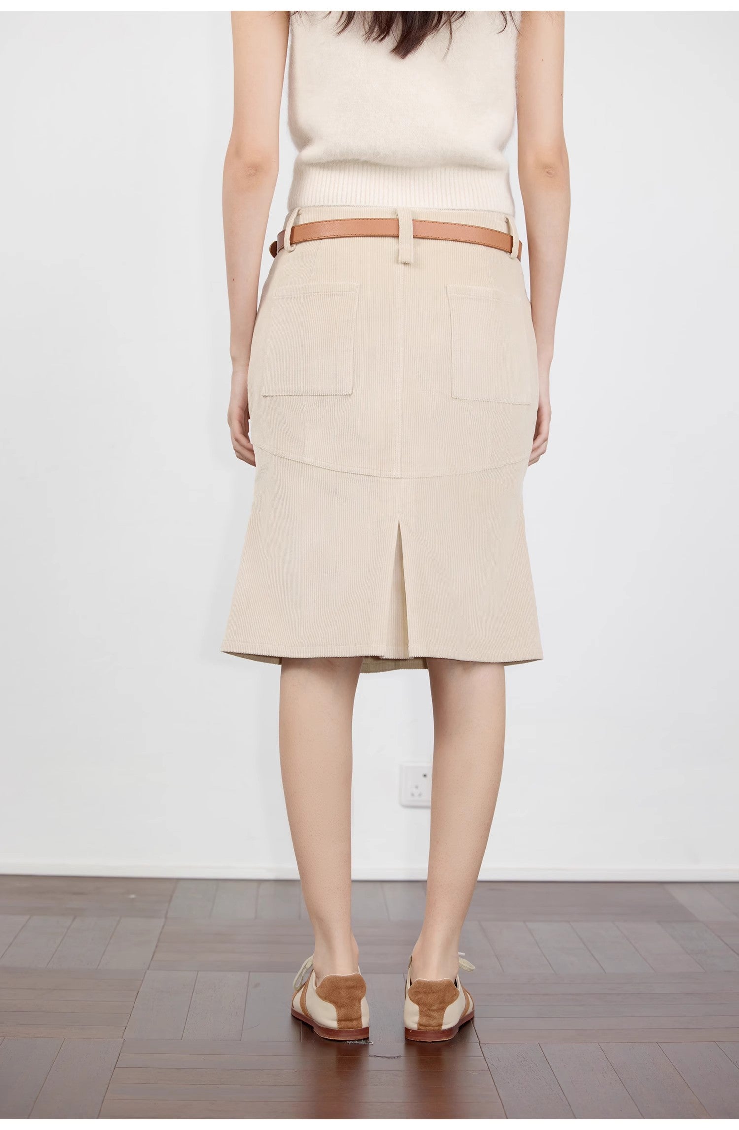 PREMIUM STYLE CO. LTD. | Women's Corduroy Workwear Fishtail Skirt