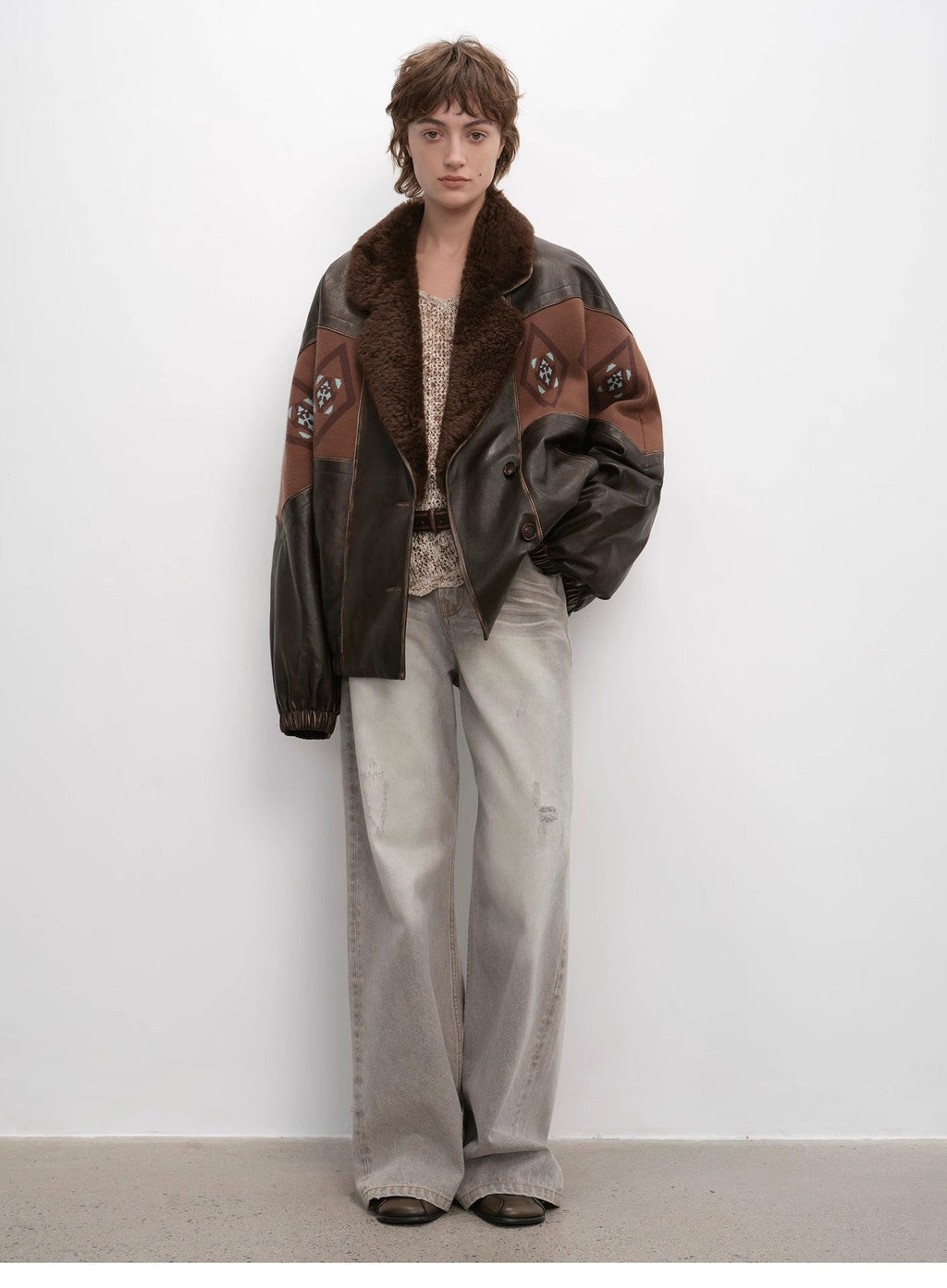 FIRELADY FUR | Women's Suede Sheep Leather Down Parka