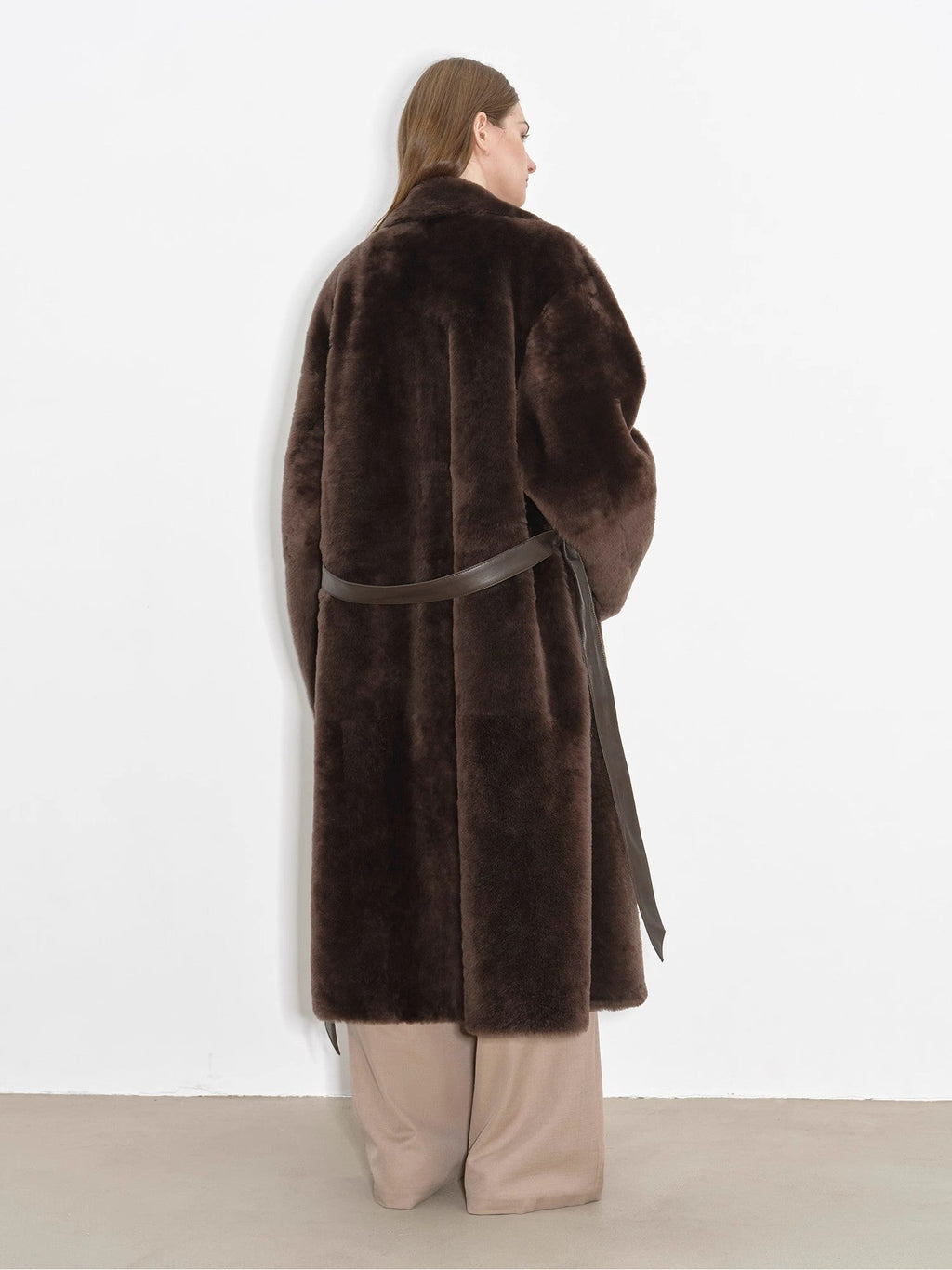 FIRELADY FUR | Women's Merino Wool Asymmetric Placket Sheepskin Coat