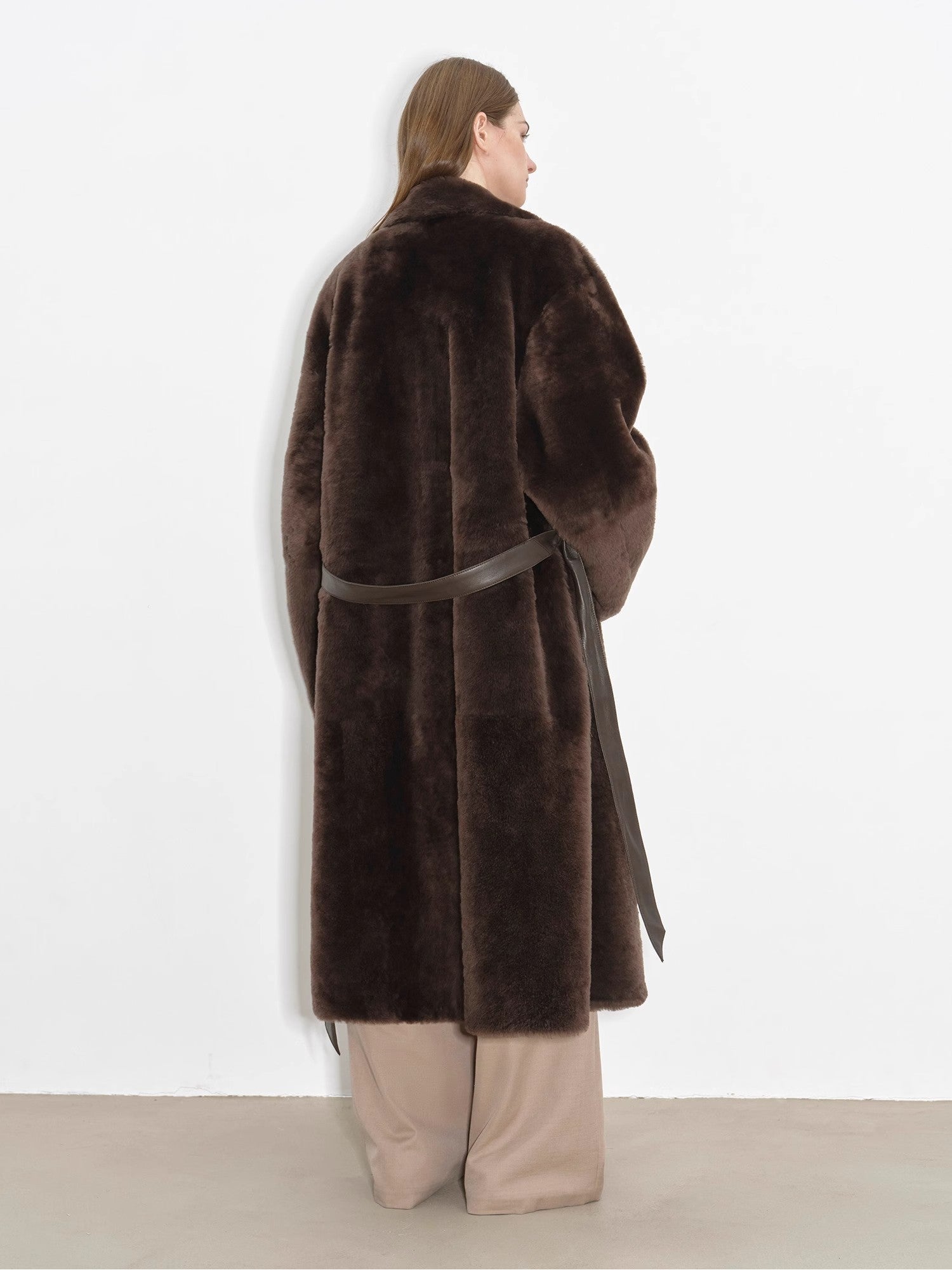 FIRELADY FUR | Women's Merino Wool Asymmetric Placket Sheepskin Coat