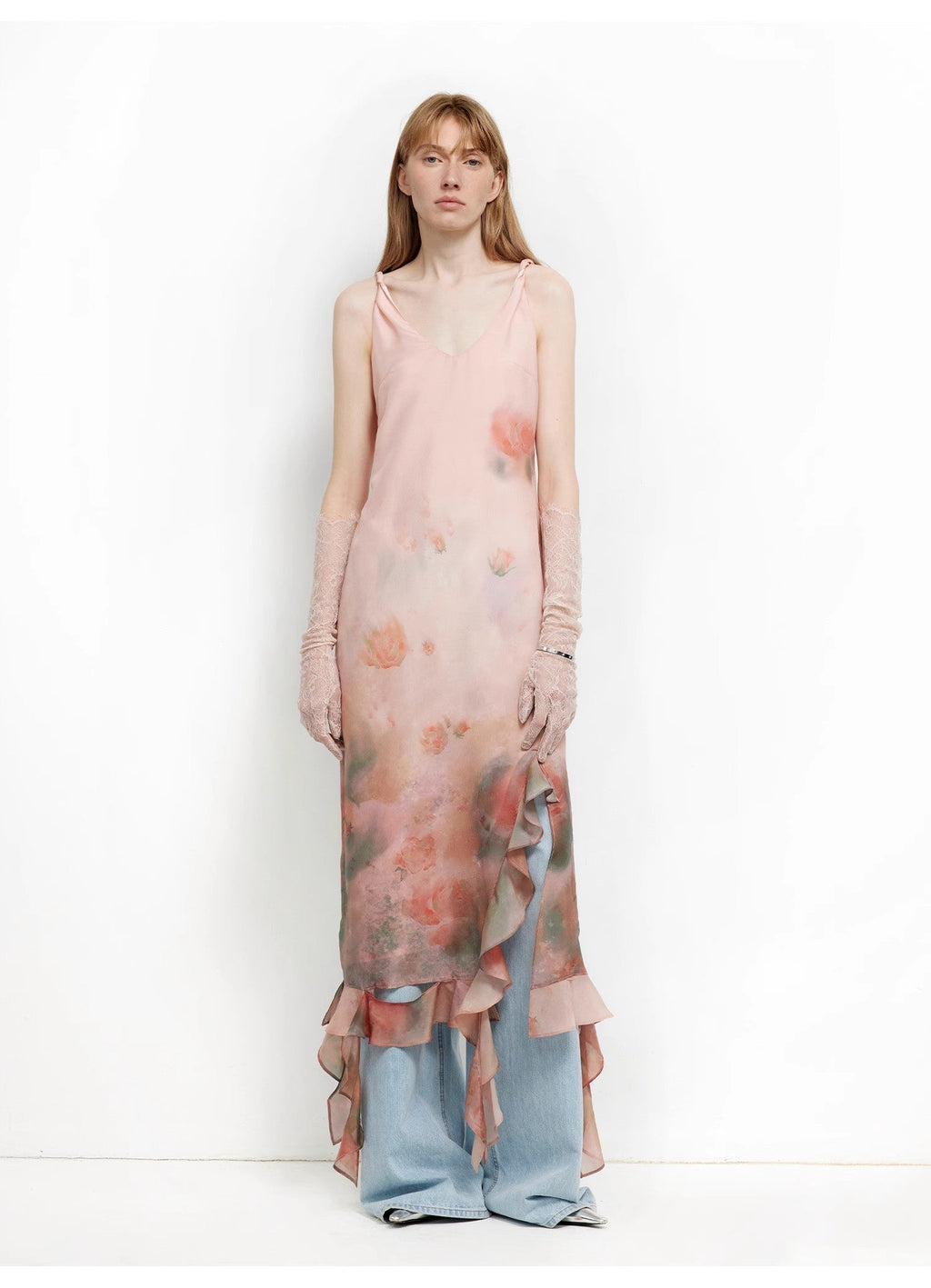 FIRELADY FUR | Women's Organic Acetate & Mulberry Silk Blend V-Neck Dress