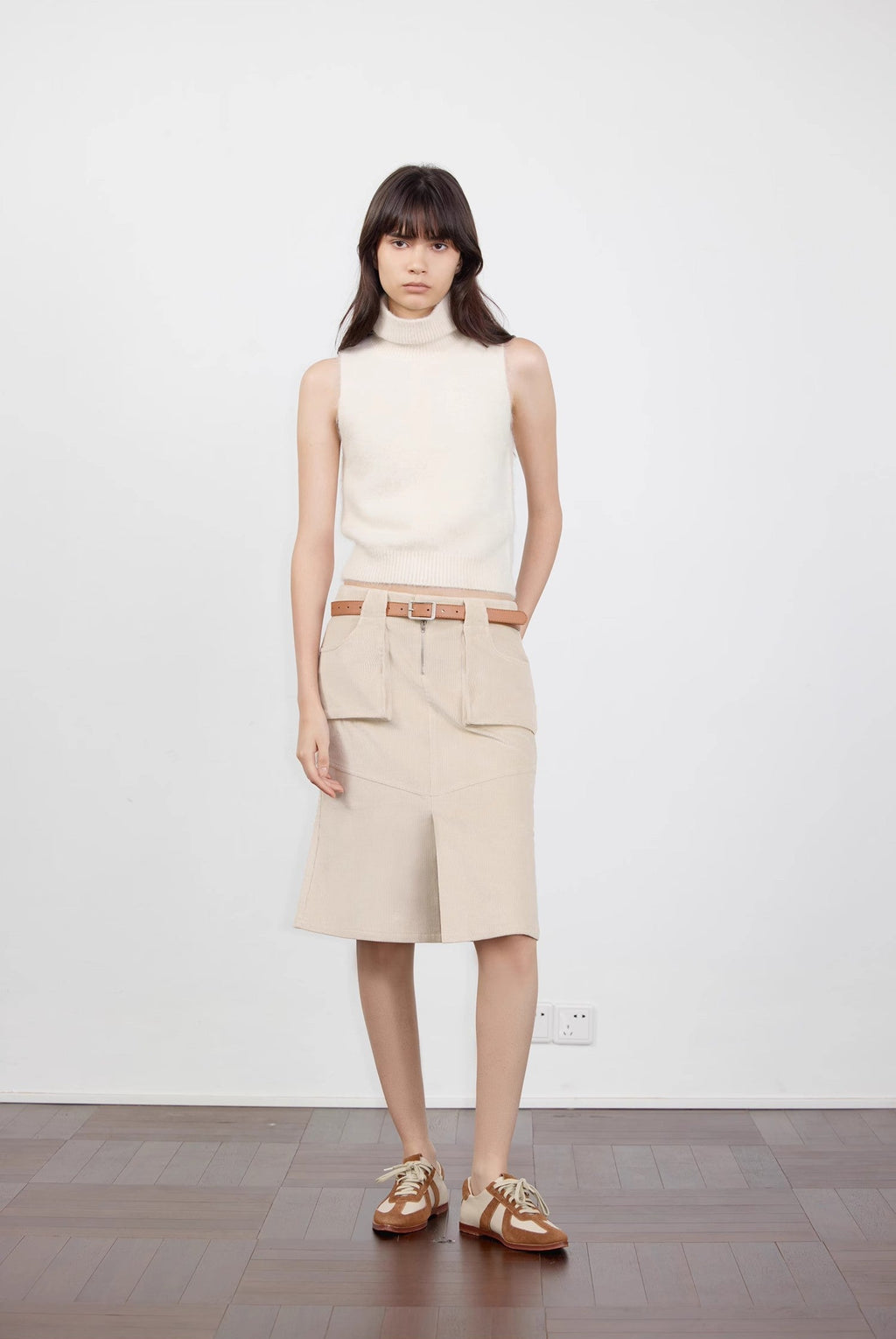 PREMIUM STYLE CO. LTD. | Women's Corduroy Workwear Fishtail Skirt