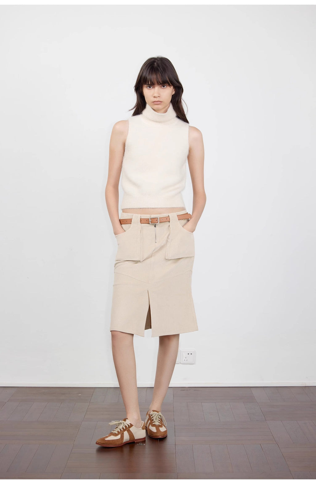 PREMIUM STYLE CO. LTD. | Women's Corduroy Workwear Fishtail Skirt