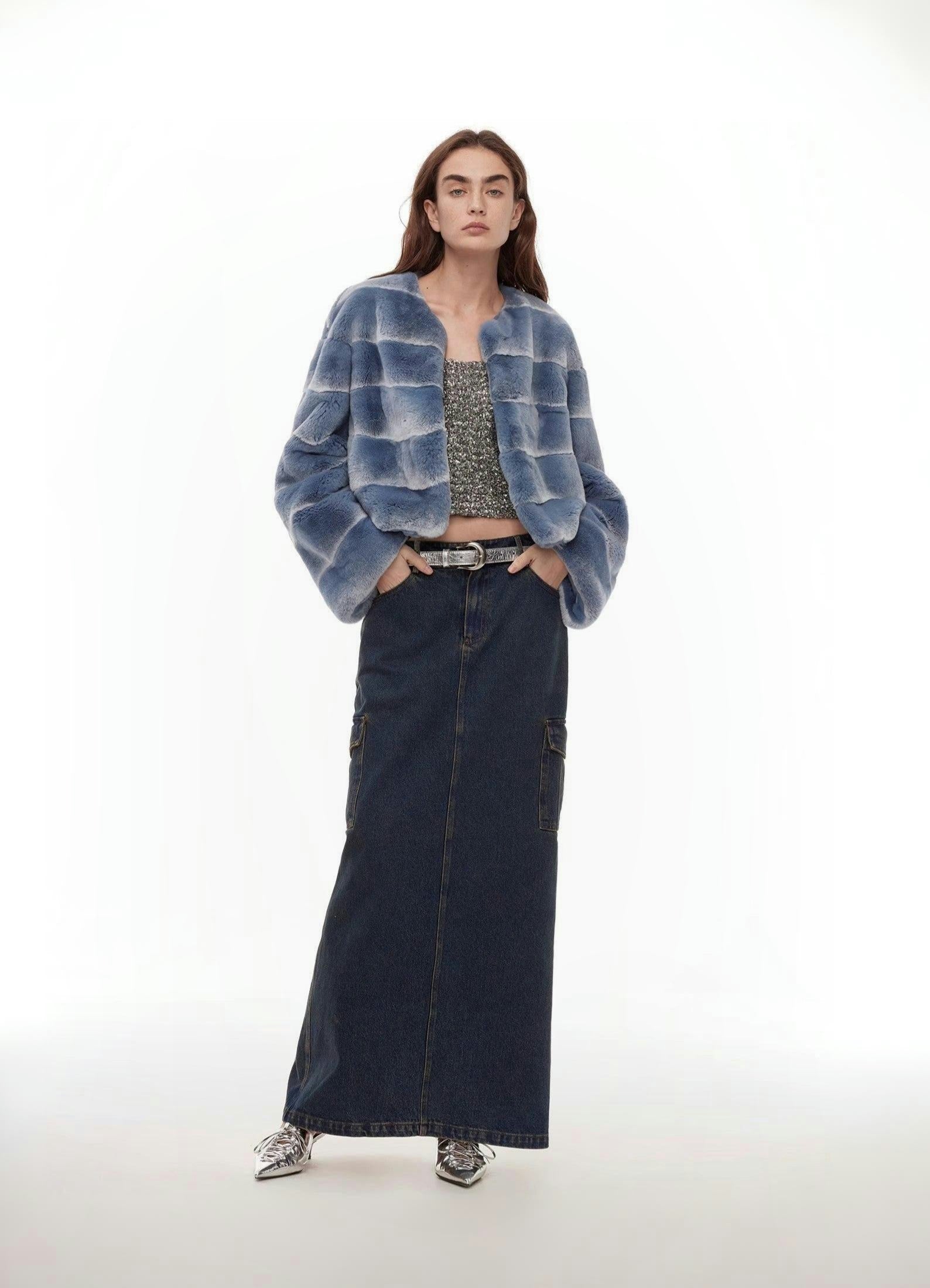 FIRELADY FUR | Women's Rex Rabbit Fur Jacket