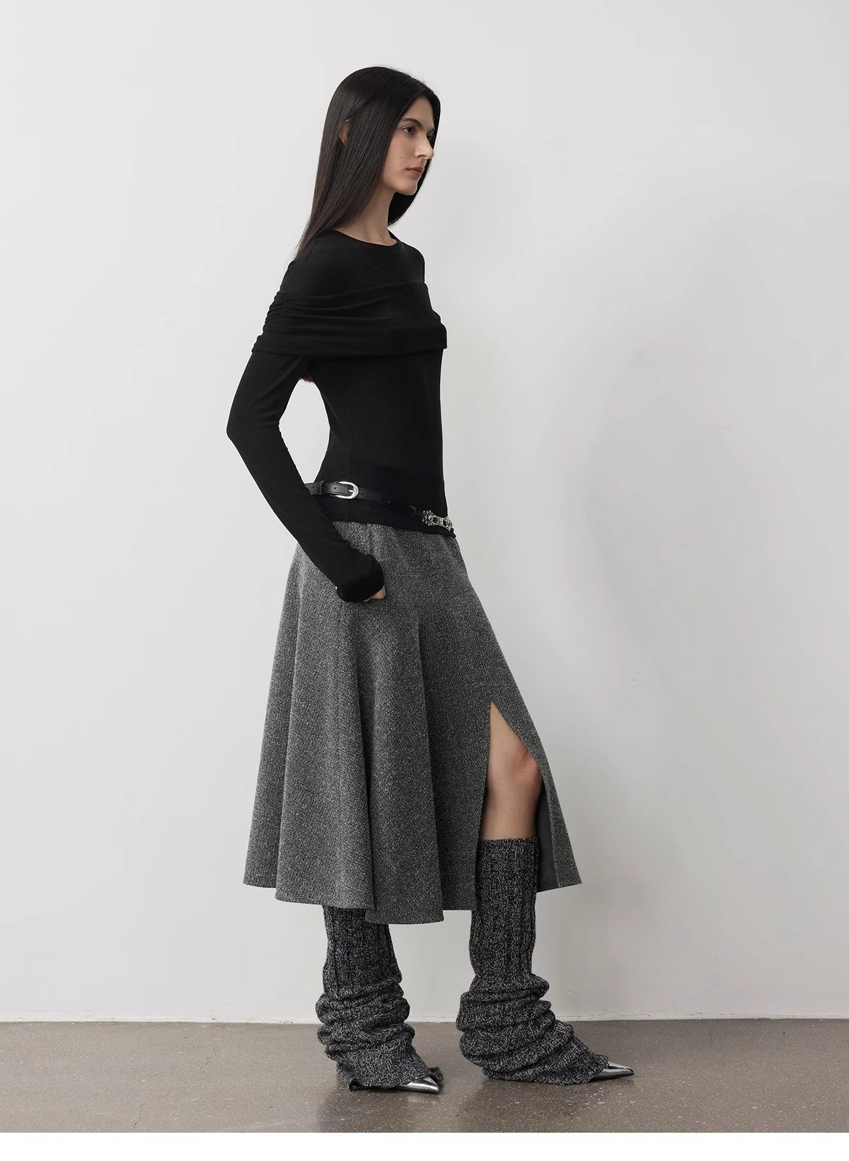 FIRELADY FUR | Women's Tencel & Wool Blend Faux Two-Piece Top