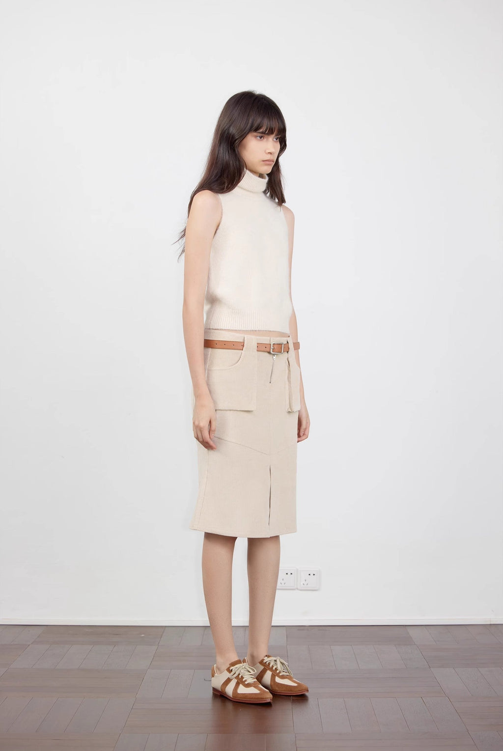 PREMIUM STYLE CO. LTD. | Women's Corduroy Workwear Fishtail Skirt