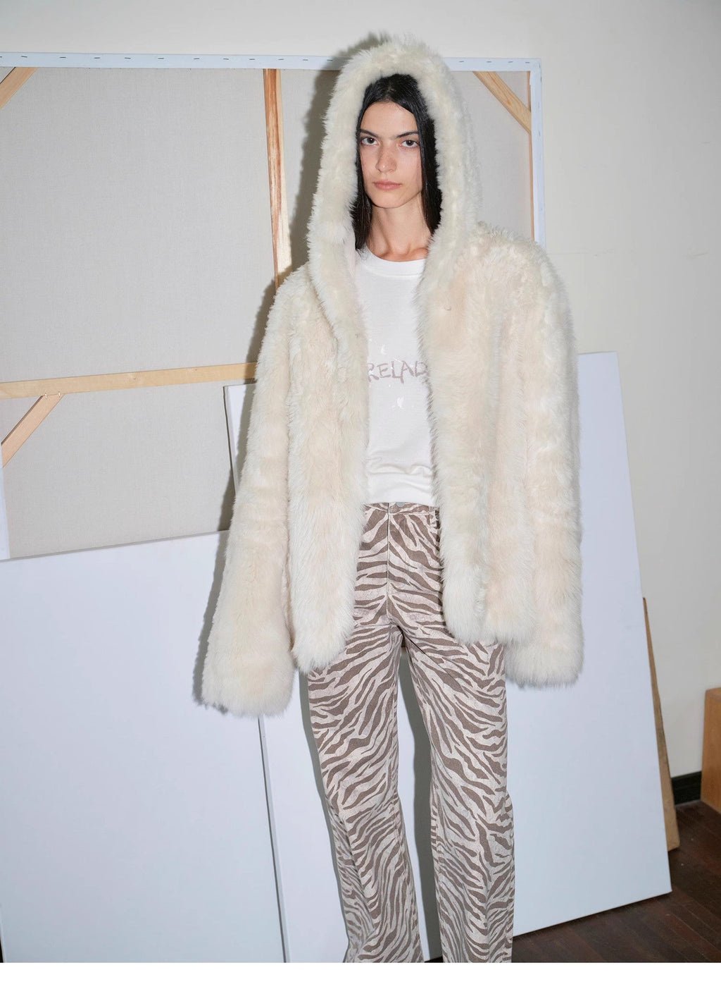 FIRELADY FUR | Women's Lazy Hooded Tuscan Curly Sheepskin Coat