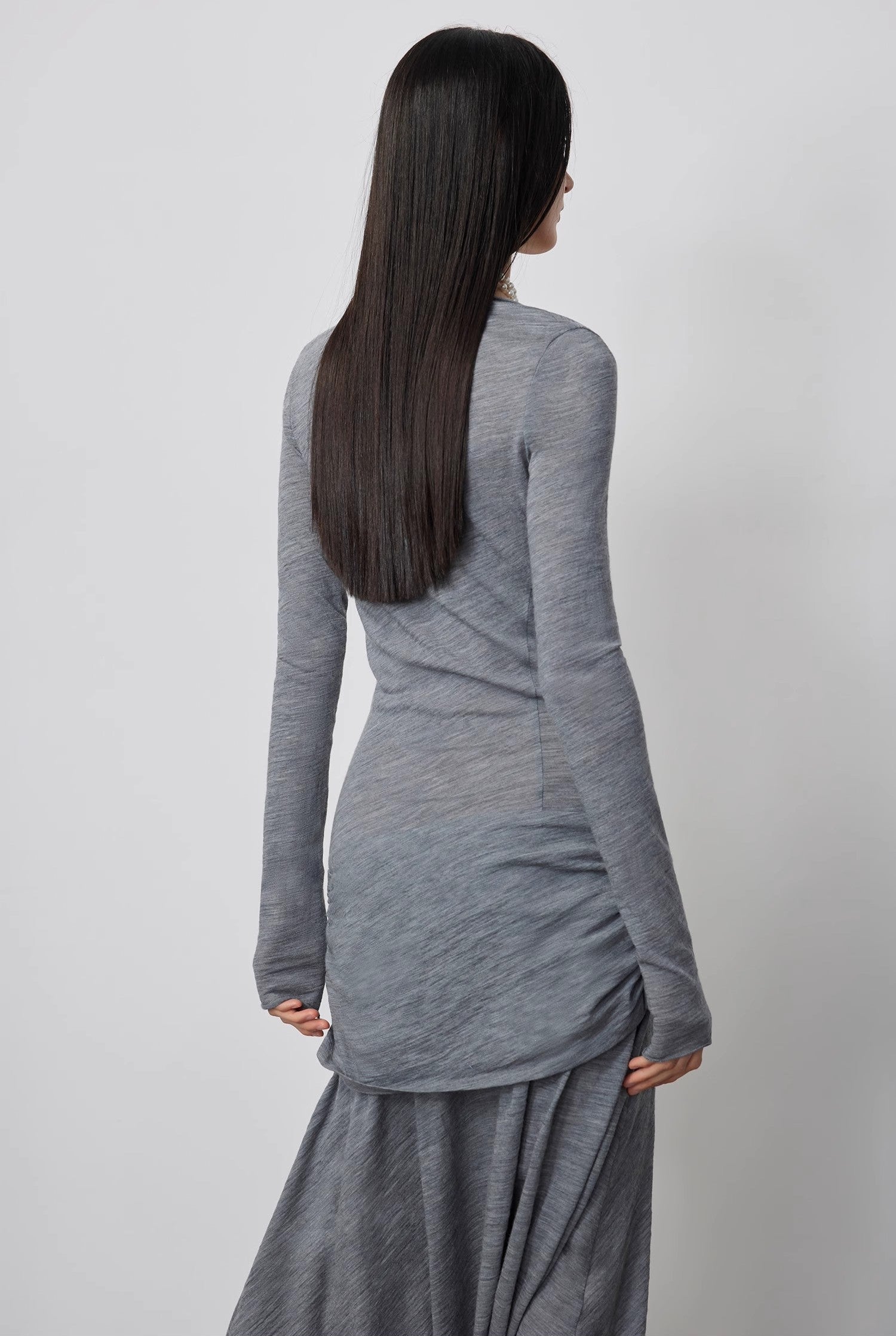 FIRELADY FUR | Women's Wool Dress w/ Irregular Hem