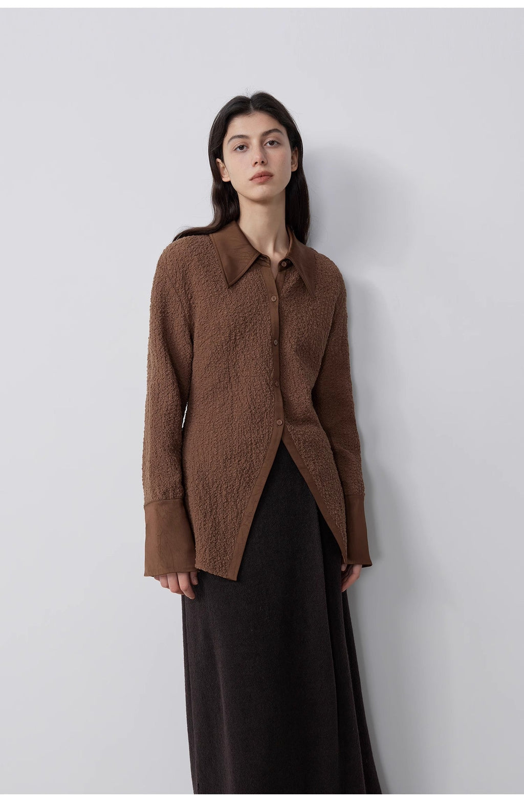 FIRELADY FUR | Women's Retro Embossed Bubble Cotton Shirt