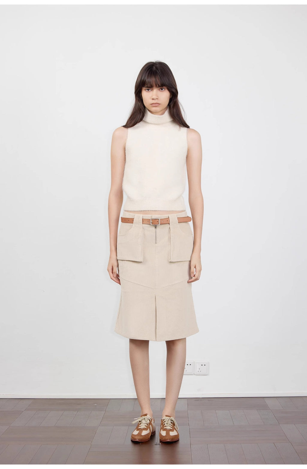 PREMIUM STYLE CO. LTD. | Women's Corduroy Workwear Fishtail Skirt