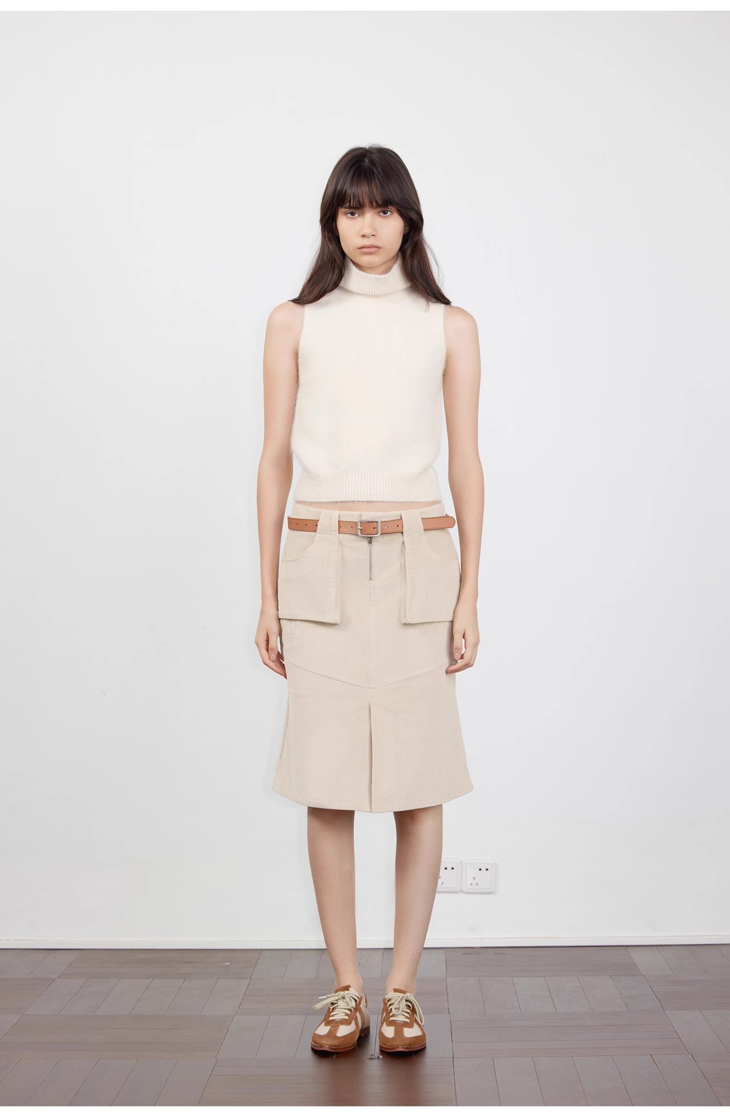 PREMIUM STYLE CO. LTD. | Women's Corduroy Workwear Fishtail Skirt