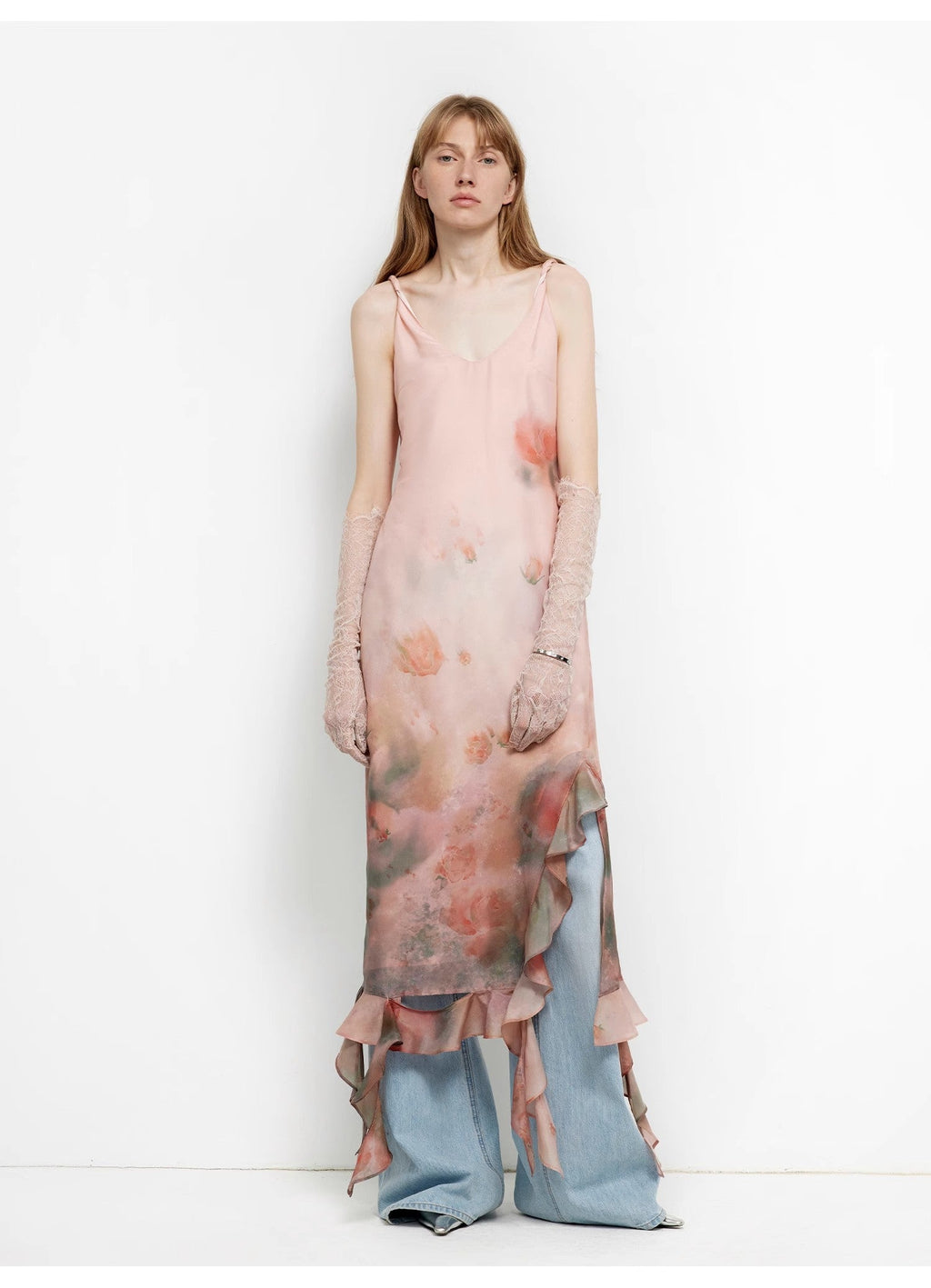 FIRELADY FUR | Women's Organic Acetate & Mulberry Silk Blend V-Neck Dress