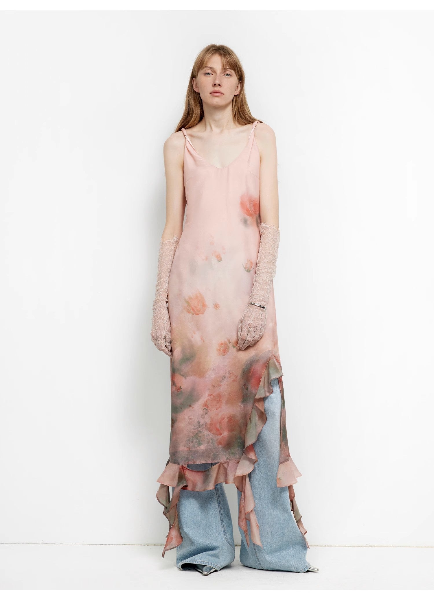 FIRELADY FUR | Women's Organic Acetate & Mulberry Silk Blend V-Neck Dress