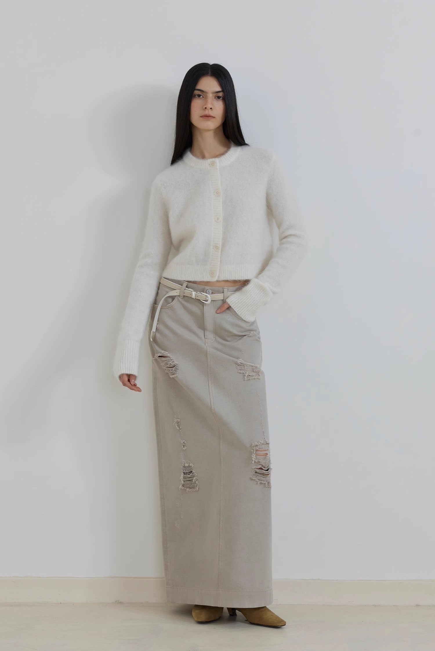 PREMIUM STYLE CO. LTD. | Women's Mohair Blend Knit Cardigan