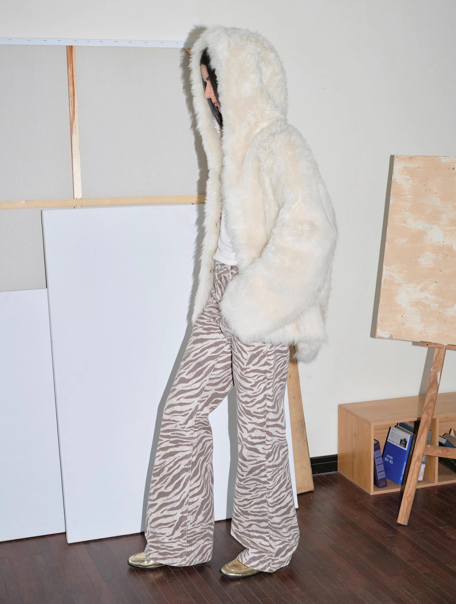 FIRELADY FUR | Women's Lazy Hooded Tuscan Curly Sheepskin Coat