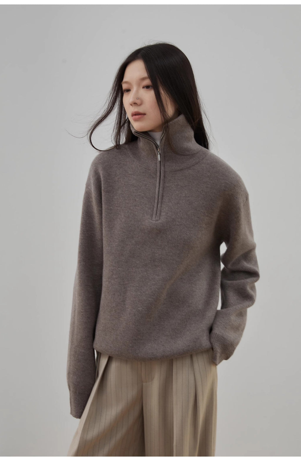 PREMIUM STYLE CO. LTD. | Women's Merino Wool Pullover Turtleneck Sweater