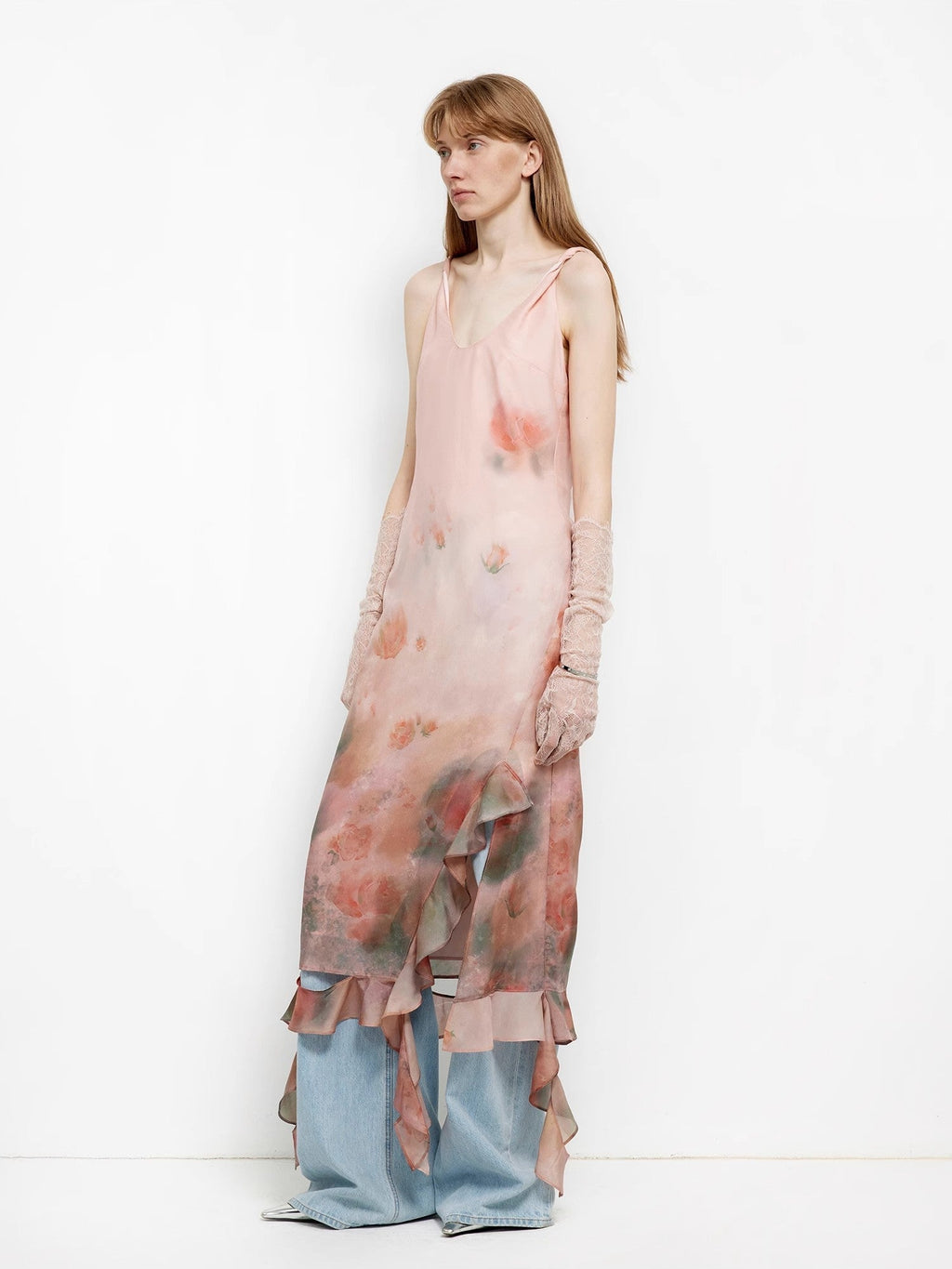 FIRELADY FUR | Women's Organic Acetate & Mulberry Silk Blend V-Neck Dress