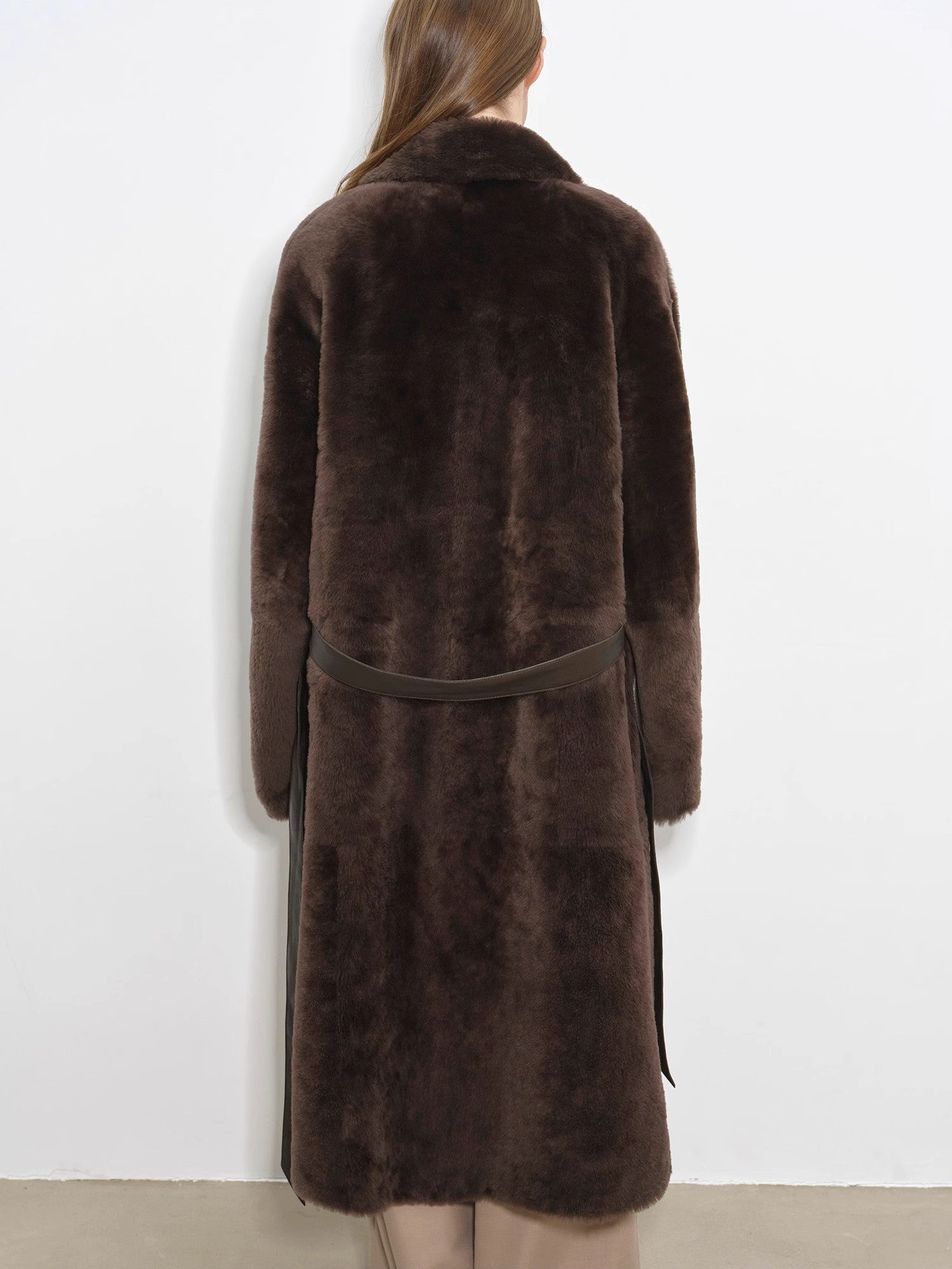 FIRELADY FUR | Women's Merino Wool Asymmetric Placket Sheepskin Coat