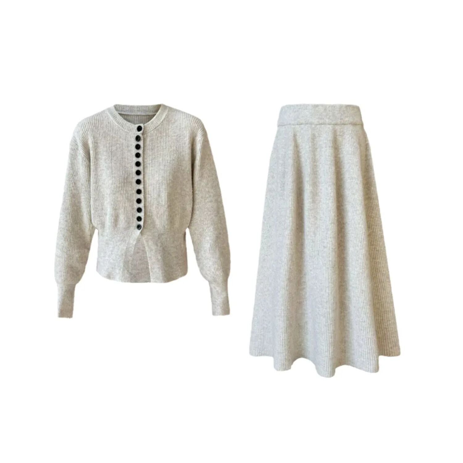 Fleur de Lys | Women's Alpaca Wool Sweater & Skirt Set