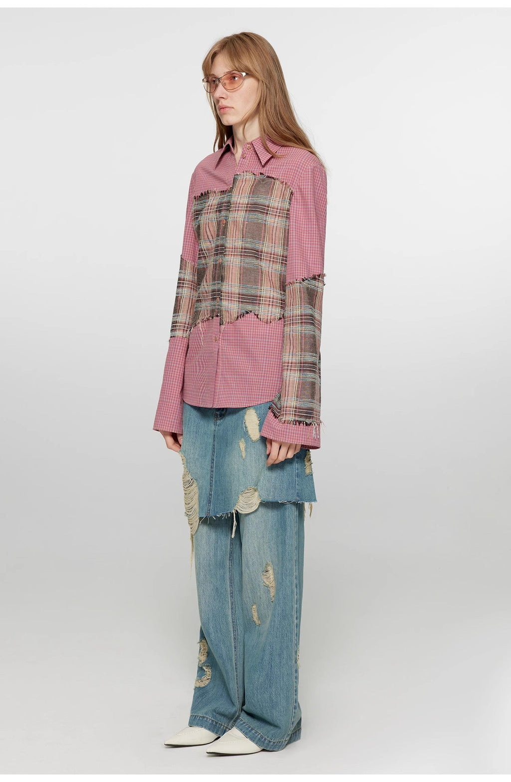PREMIUM STYLE CO. LTD. | Women's Tencel Blend Fake Two-Piece Jeans