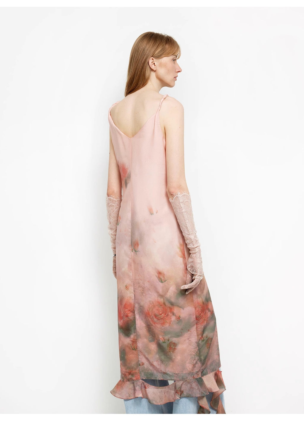 FIRELADY FUR | Women's Organic Acetate & Mulberry Silk Blend V-Neck Dress