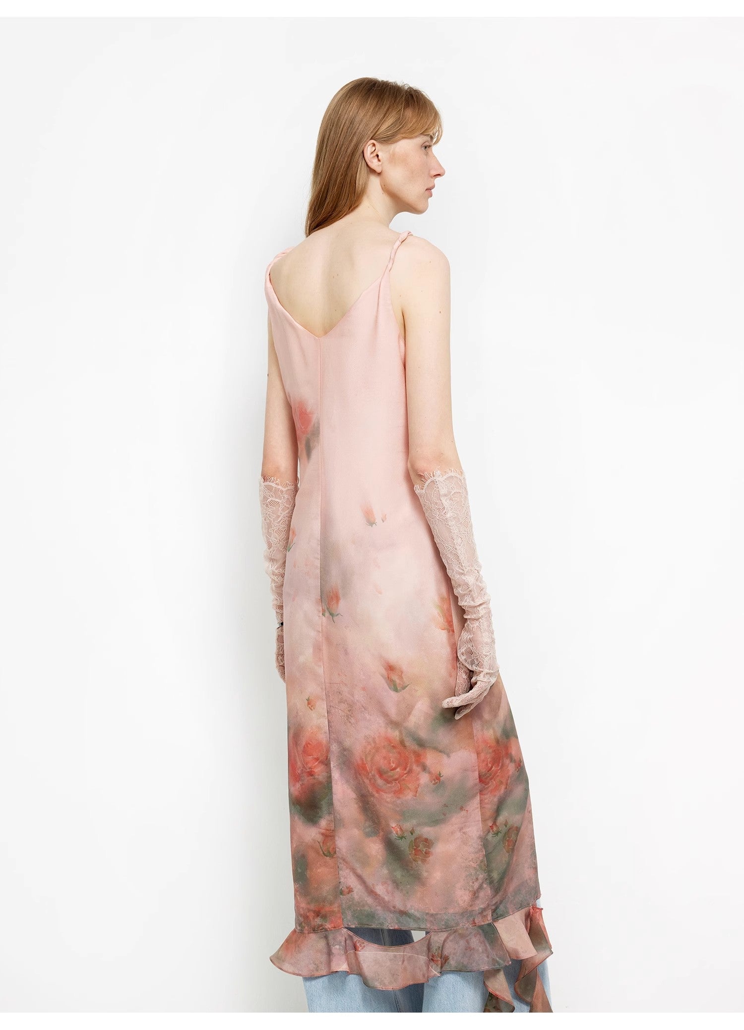 FIRELADY FUR | Women's Organic Acetate & Mulberry Silk Blend V-Neck Dress