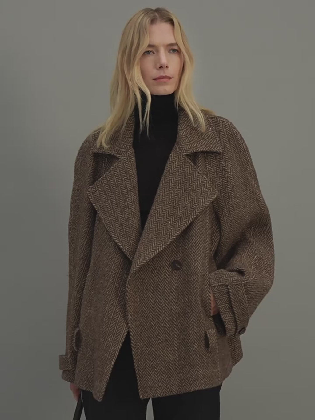 Women's Wool Coat | Herringbone