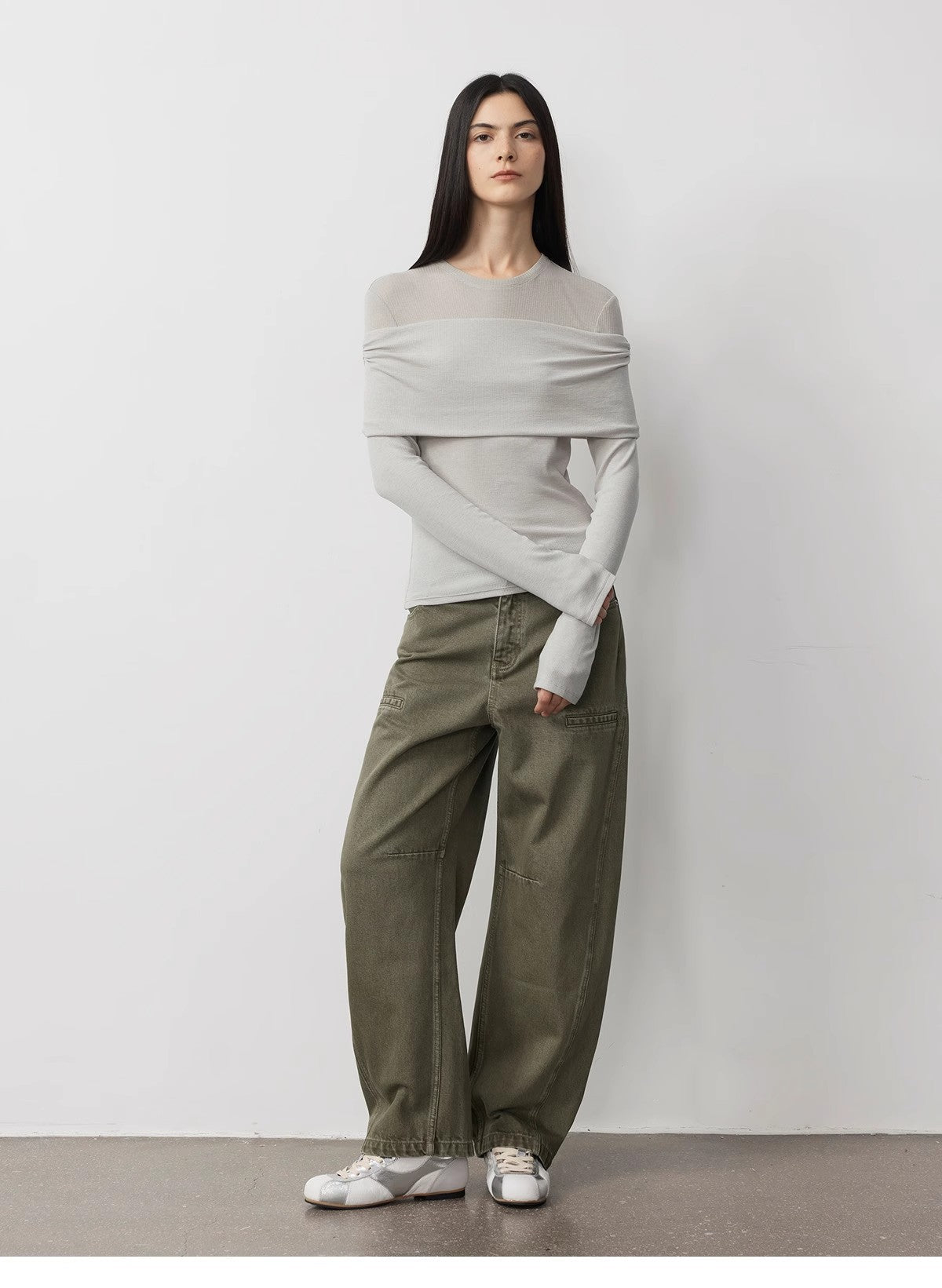 FIRELADY FUR | Women's Tencel & Wool Blend Faux Two-Piece Top