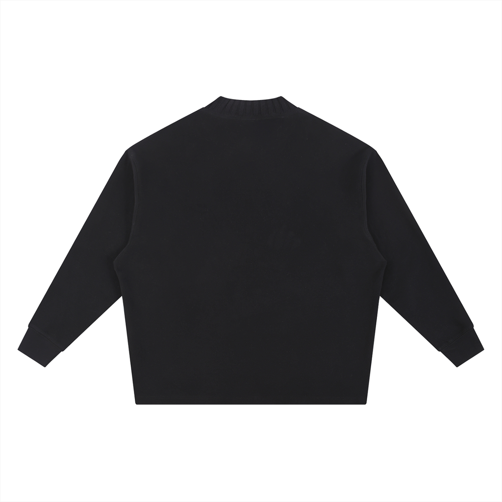 GALLO JEAN | Knit Cotton Blend Round Neck Oversized Sweatshirt