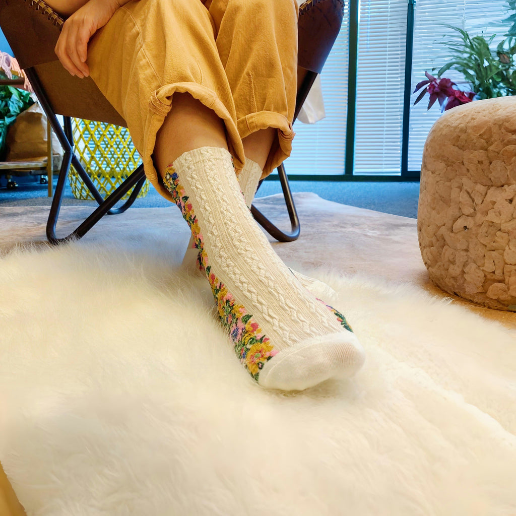 Ellison + Young | Women's Floral Socks