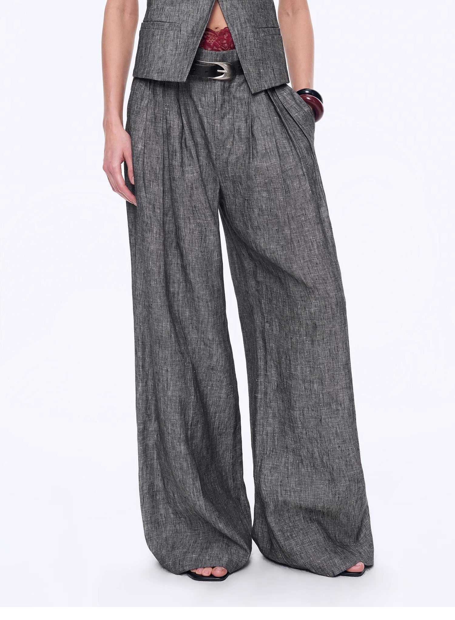 PREMIUM STYLE CO. LTD. | Women's Linen Vest & Trousers Suit Set