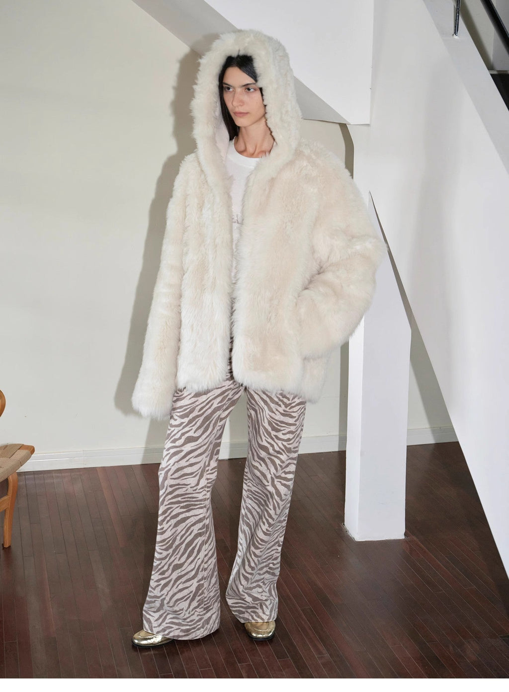 FIRELADY FUR | Women's Lazy Hooded Tuscan Curly Sheepskin Coat