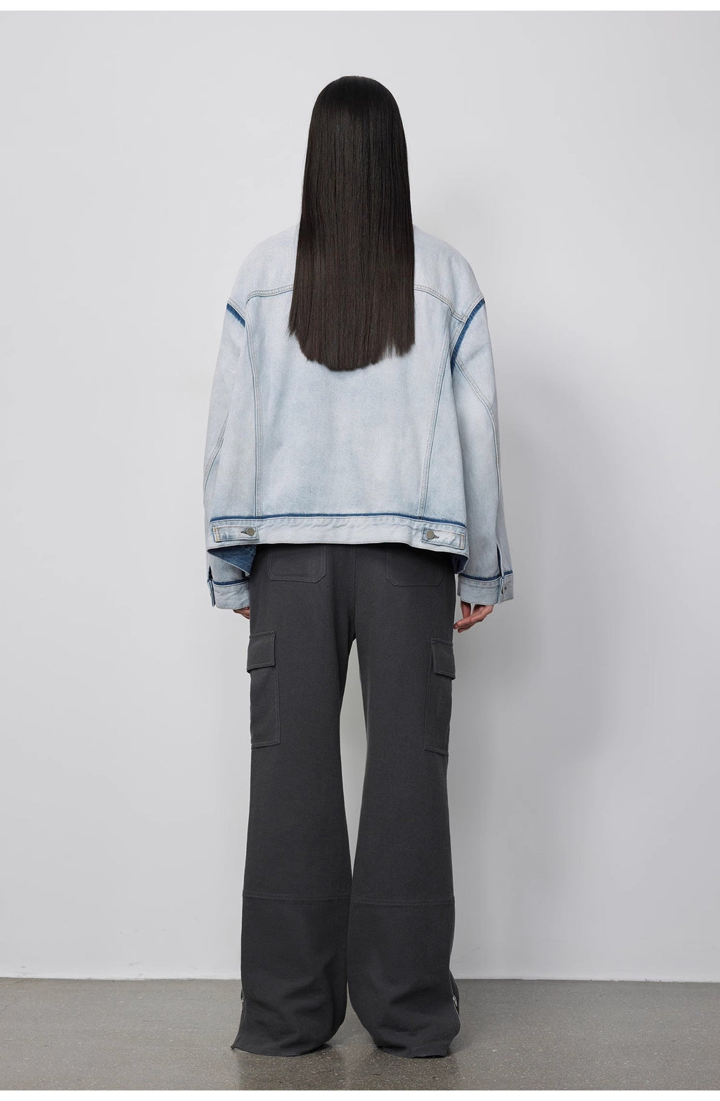 Women's Cotton Collarless Raw Edge Jacket | Sky Market