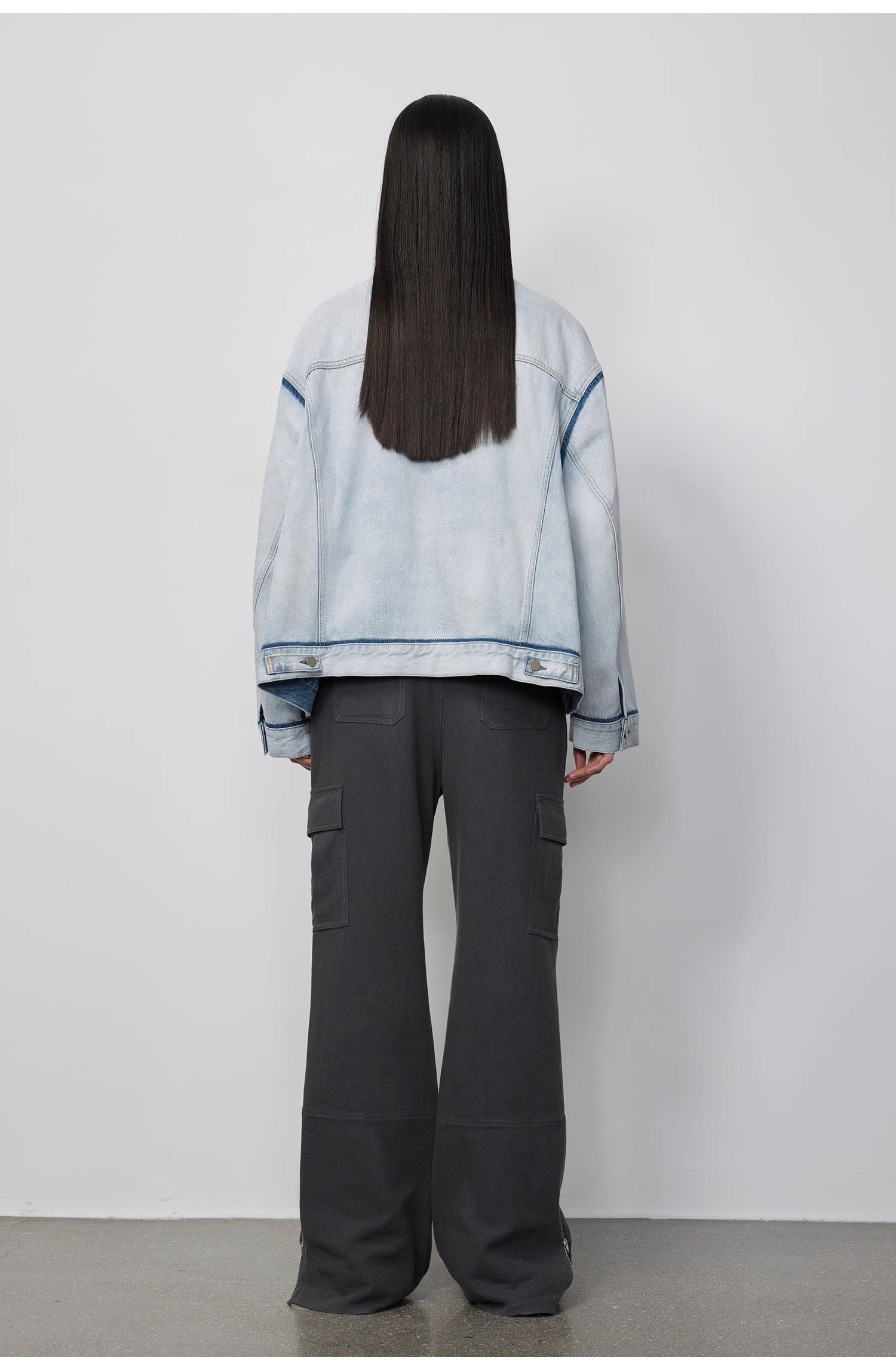 Women's Cotton Collarless Raw Edge Jacket | Sky Market