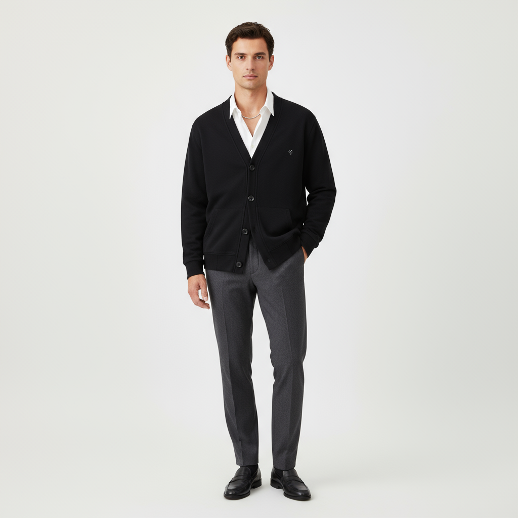 Cotton Cardigan | Snow Washed