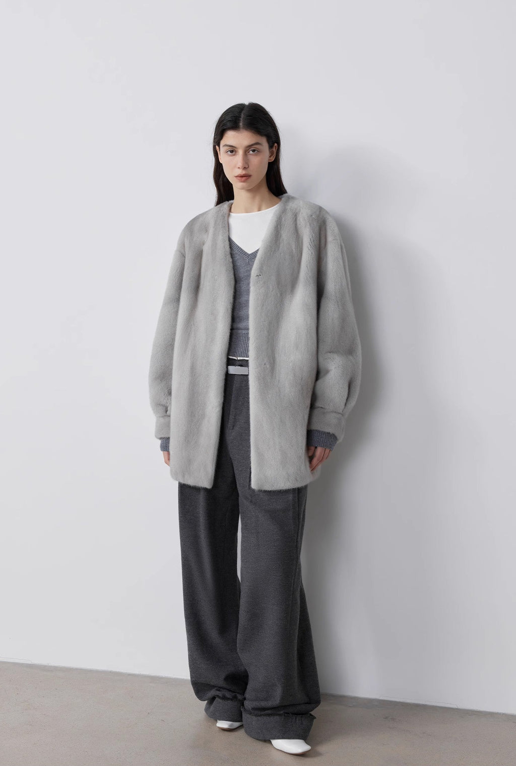 Women's Wool Blend Wide Leg Pants | Modern Scimitar