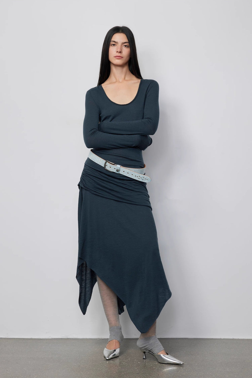FIRELADY FUR | Women's Wool Dress w/ Irregular Hem
