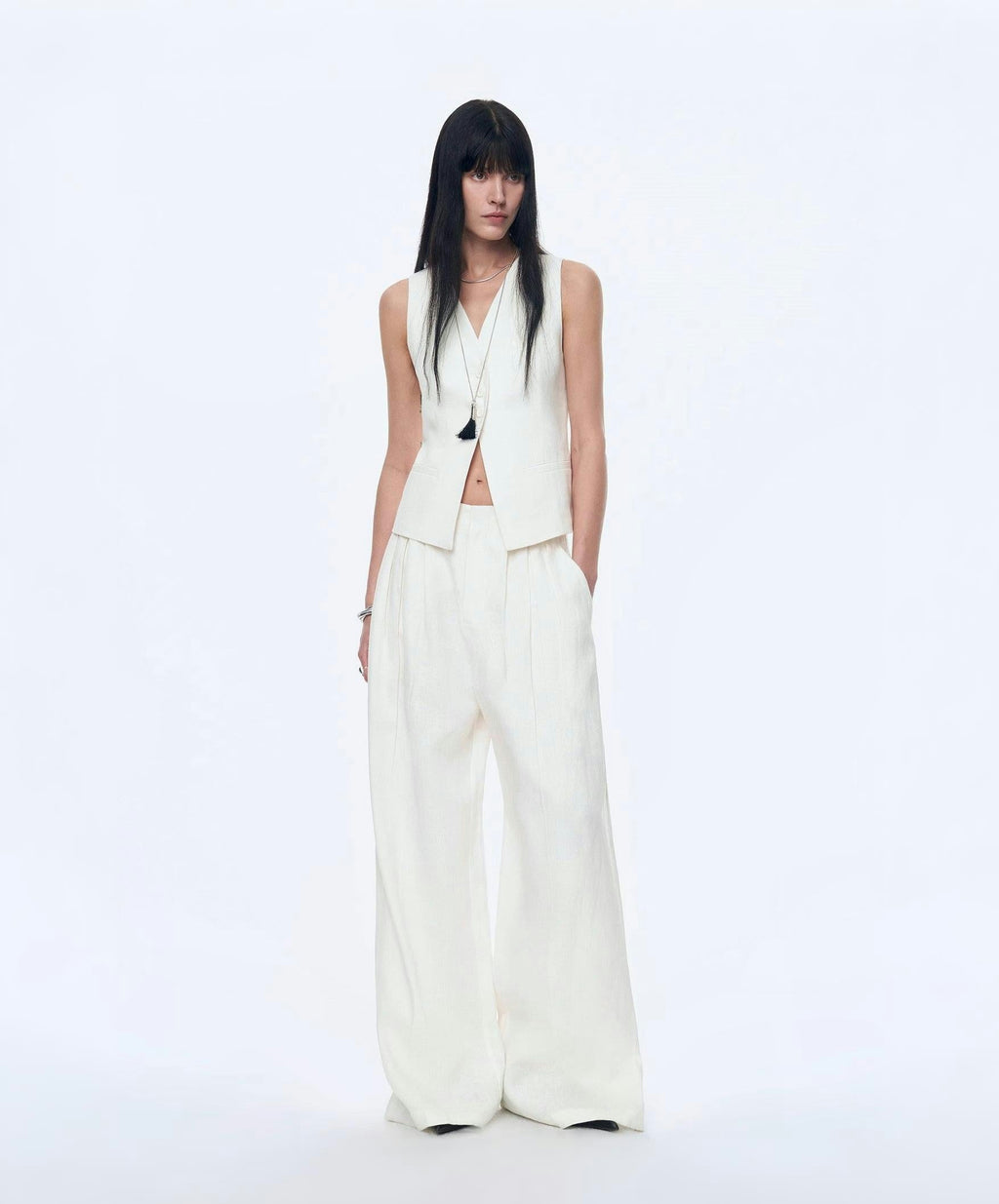 PREMIUM STYLE CO. LTD. | Women's Linen Vest & Trousers Suit Set