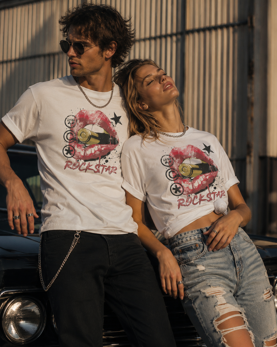 Arnuki | Rockstar White Cotton T-Shirt