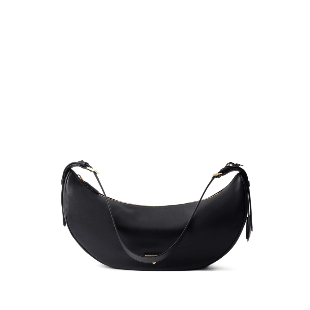 Prada | Women's Black Crescent Shoulder Bag