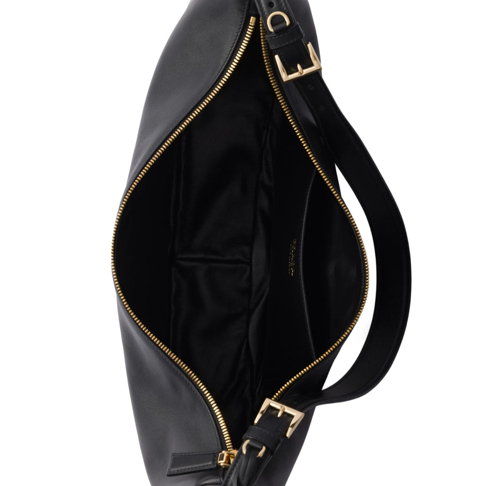 Prada | Women's Black Crescent Shoulder Bag
