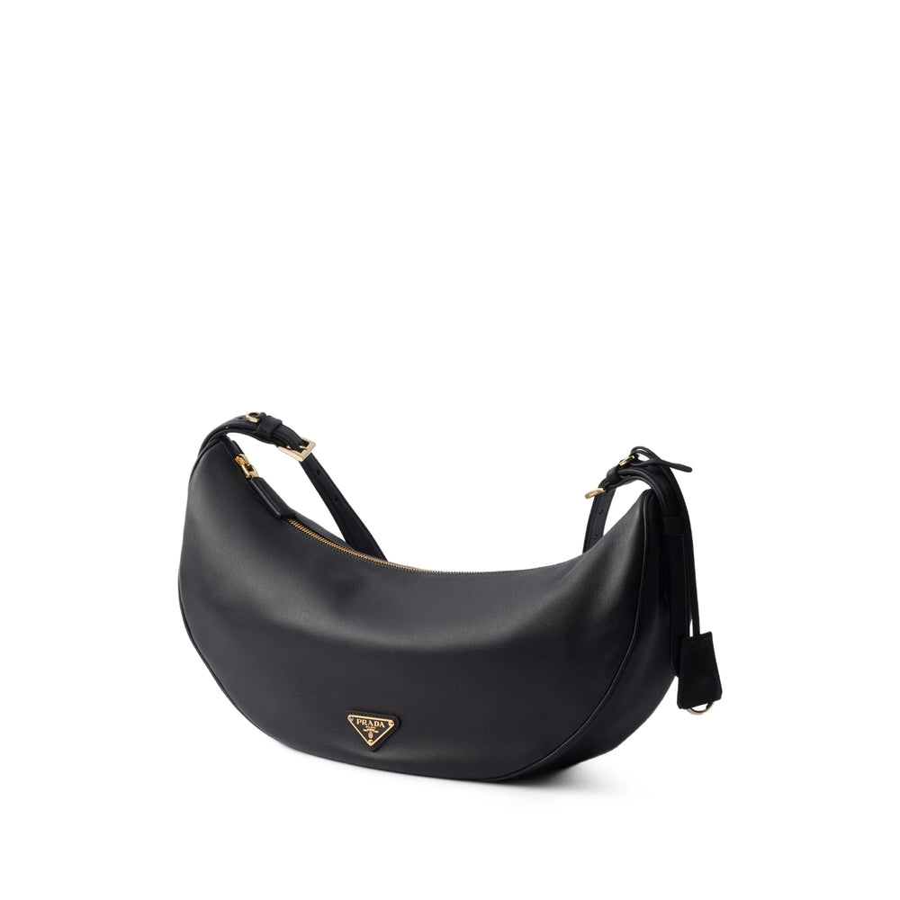 Prada | Women's Black Crescent Shoulder Bag
