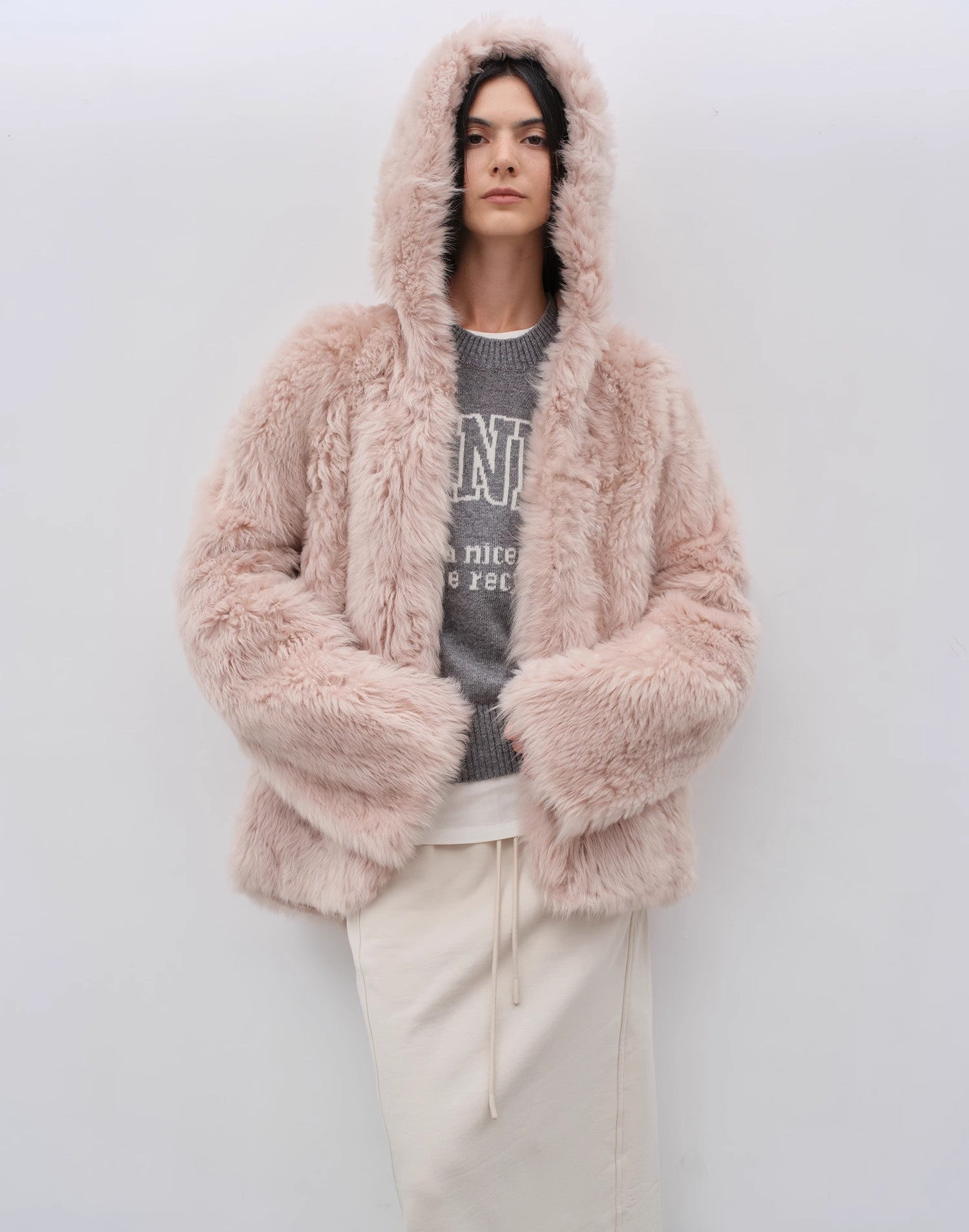 FIRELADY FUR | Women's Lazy Hooded Tuscan Curly Sheepskin Coat