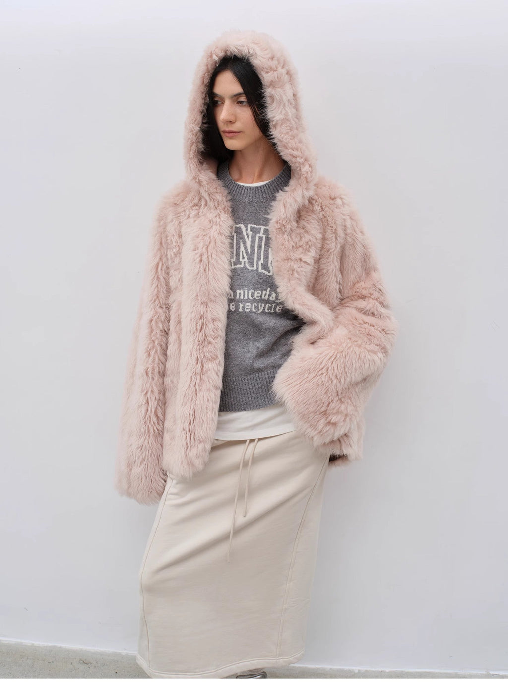 FIRELADY FUR | Women's Lazy Hooded Tuscan Curly Sheepskin Coat